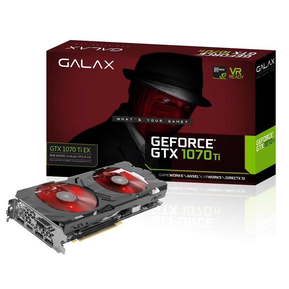 GALAX GeForce GTX 1070 Ti EX 8GB Gaming Graphics C GTX1070TI-EX-8GB ...