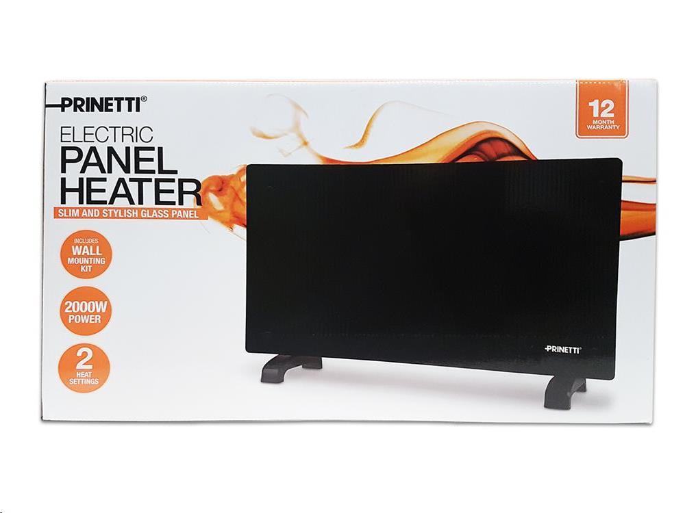 Glass Panel Heater 2000W Adjustable Black IA0152 shopping