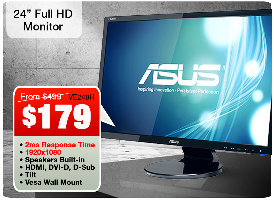 Asus VE248H LED Monitor