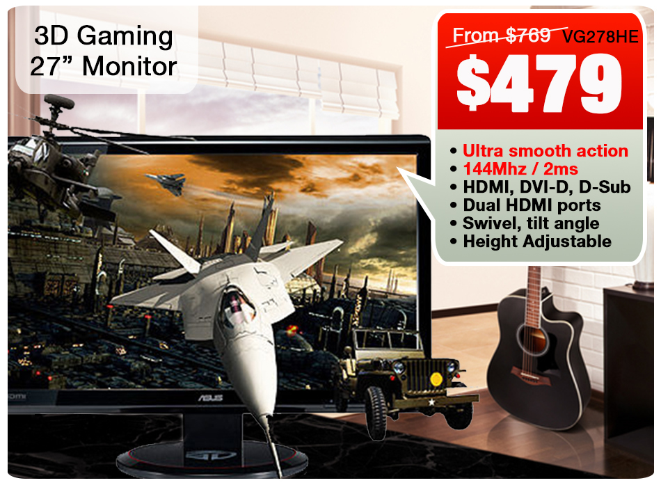 Asus VG278HE 3D Monitor