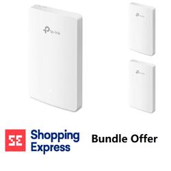 Bundle -- TP-Link EAP235-WALL Omada AC1200 MU-MIMO Dual-Band WiFi Access Point (3-Pack)