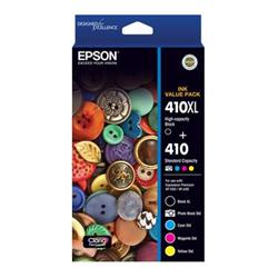 EPSON 410XL Black + 410 STD Colours Value Pack
