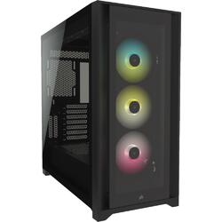 Corsair iCUE 5000X RGB LED Tempered Glass Black Mid Tower PC Case