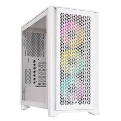 Corsair iCUE 4000D AIRFLOW RGB LED Tempered Glass White Mid Tower PC Case