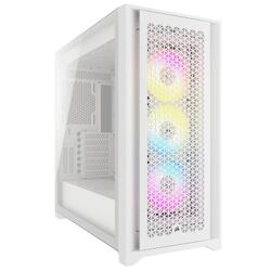 Corsair iCUE 5000D AIRFLOW RGB LED Tempered Glass White Mid Tower PC Case