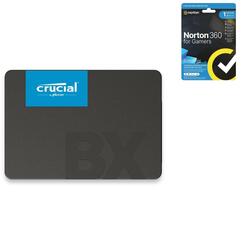 Crucial BX500 500GB 2.5" SATA SSD and Norton 360 for Gameres Security Digital Download