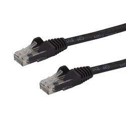 StarTech CAT6 15m Black Snagless RJ45 Ethernet Cable 650MHz 100W PoE
