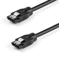 StarTech 0.3m Black Round SATA Cable