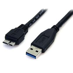 StarTech 0.5m 1.5ft Black SuperSpeed USB 3.0 Cable A to Micro B