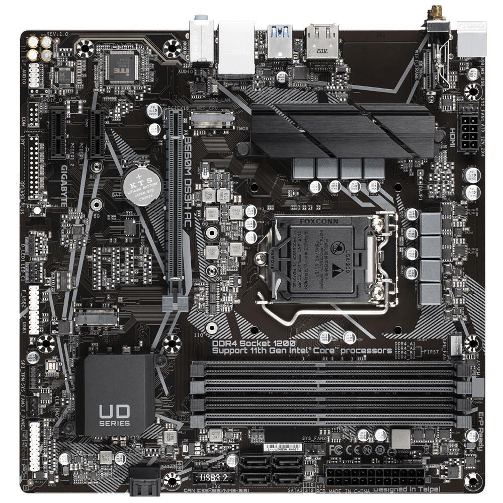Gigabyte B560M DS3H AC Intel LGA 1200 WiFi mATX Mo GA-B560M-DS3H-AC