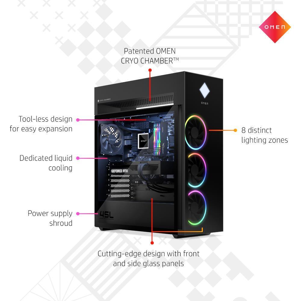 HP Omen HP 45L Gaming i9-12900K 64GB RTX 3090 2TB 678L2PA shopping  express online