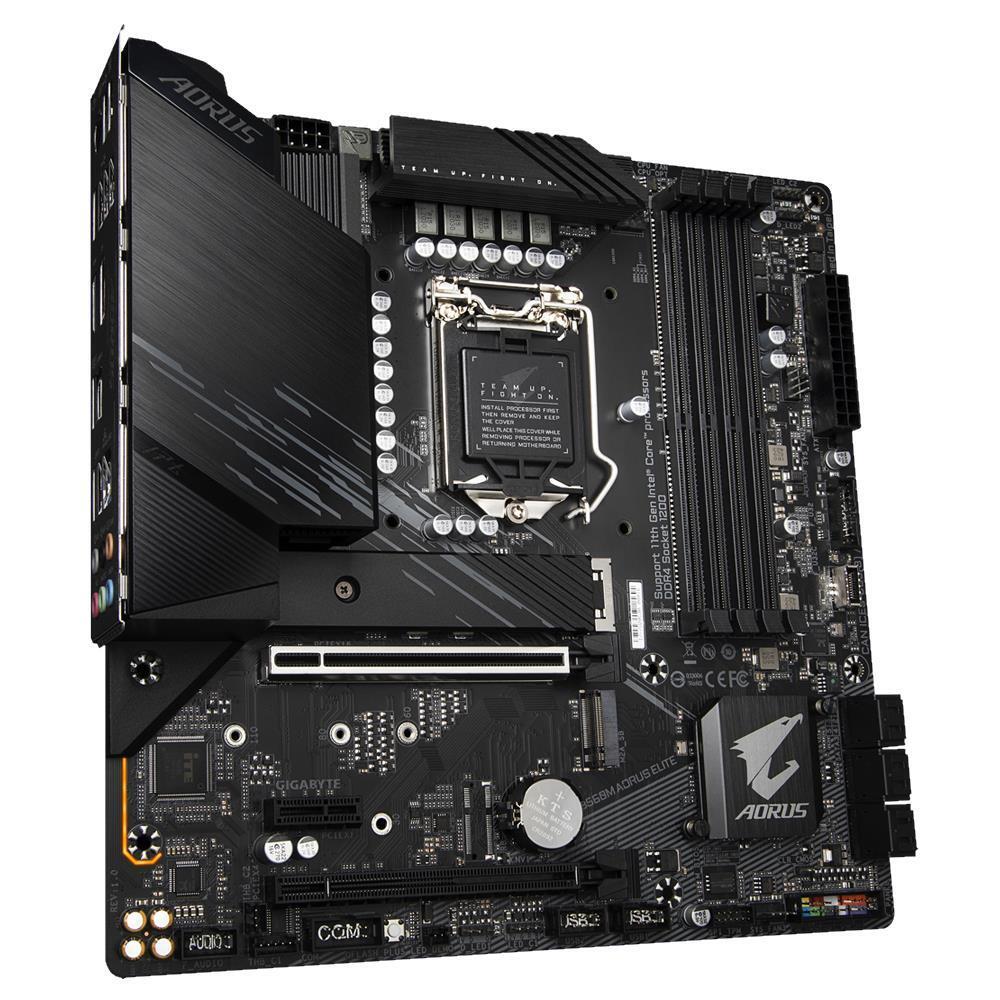 Gigabyte B560M AORUS ELITE Intel LGA 1200 RGB LED GA-B560M-AORUS-ELITE ...