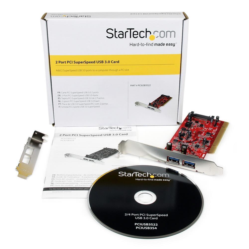 StarTech 2 Port PCI SuperSpeed USB 3.0 Adapter Car PCIUSB3S22