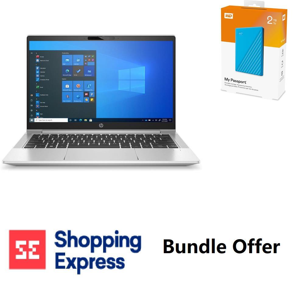 Bundle -- HP ProBook 430 G8 13.3" 1080p IPS Touch i7-1165G7 16GB 512GB SSD W10P Laptop & WD My Passport 2TB Sky Blue USB 3.2 Gen 1 Portable Hard Drive