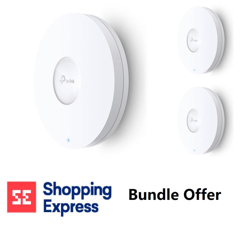 Bundle -- TP-Link EAP620 HD AX1800 MU-MIMO OFDMA Dual-Band Ceiling Mount WiFi Access Point (3-Pack)