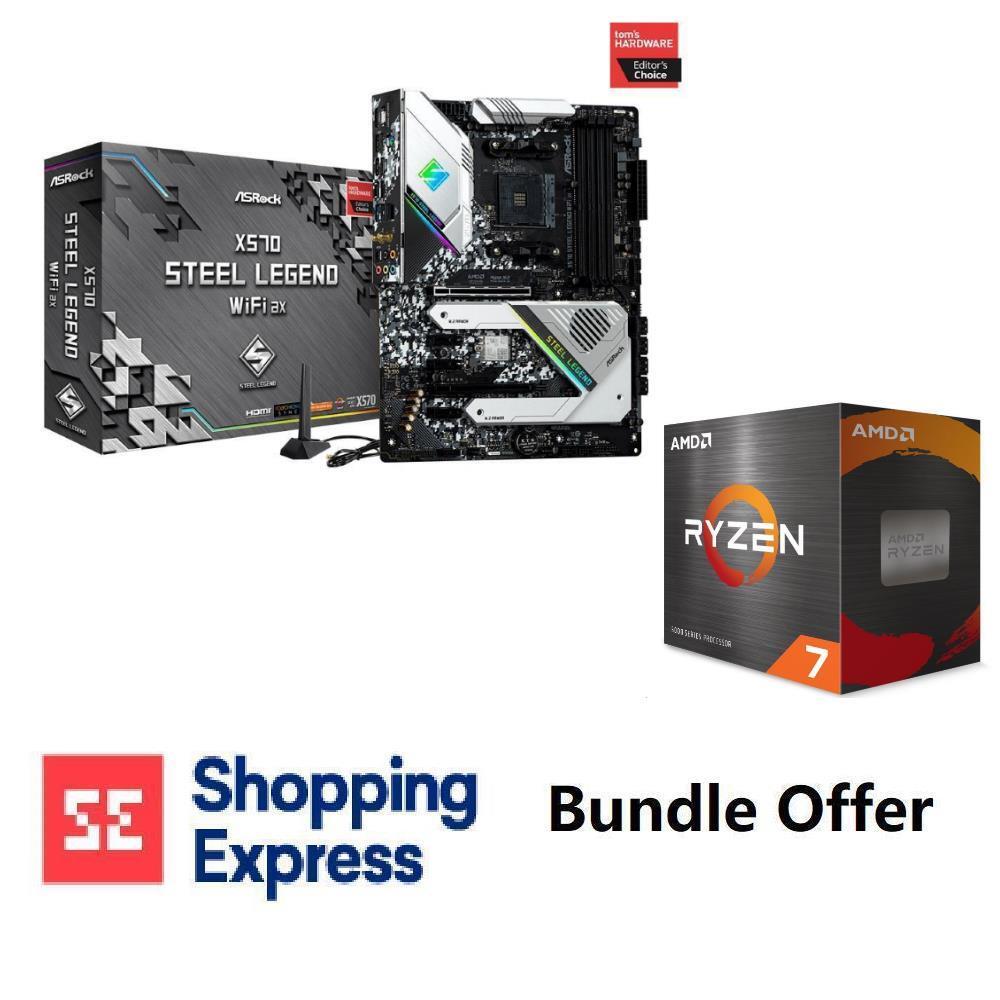 Bundle AMD Ryzen 7 5800X AM4 CPU + Asrock X570 100100000063WOFX570