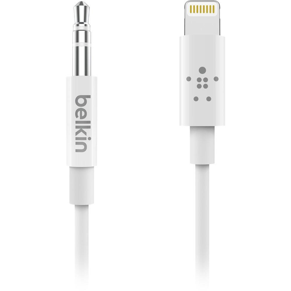 Belkin 3.5 mm Audio Male to Lightning Connector Male 0.9m White Cable