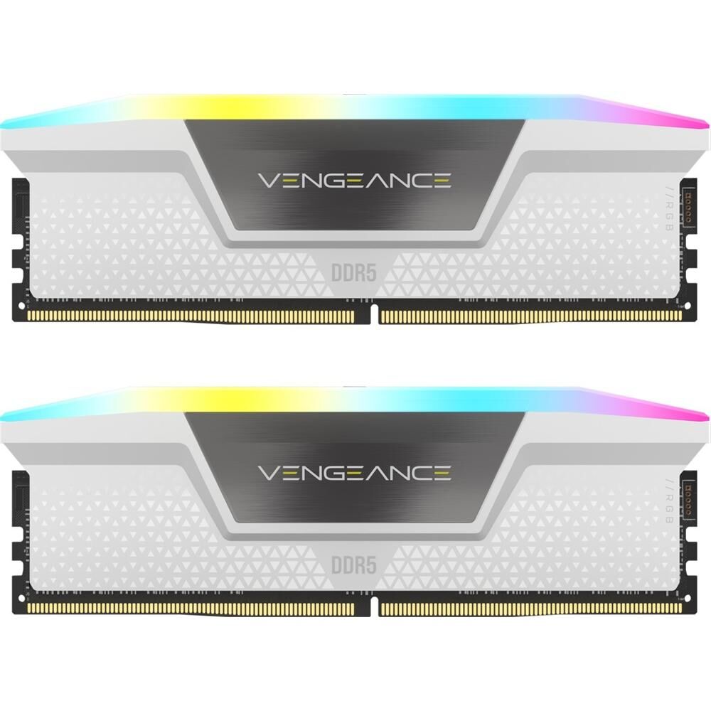 Corsair Vengeance 32GB (2x16GB) 5600MHz CL40 XMP 3.0 RGB LED White DDR5 Desktop RAM Memory Kit