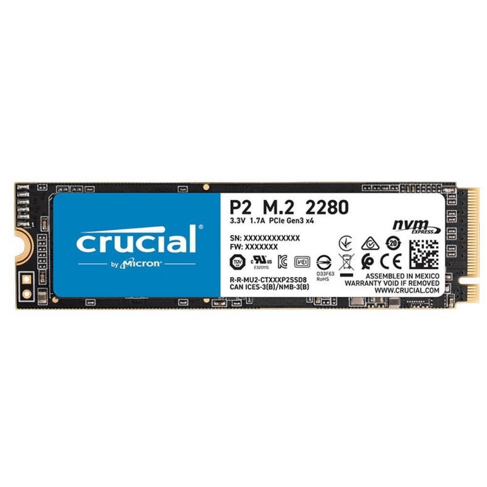 Crucial P2 1TB 2300MB/s PCIe Gen 3 NVMe M.2 (2280) SSD