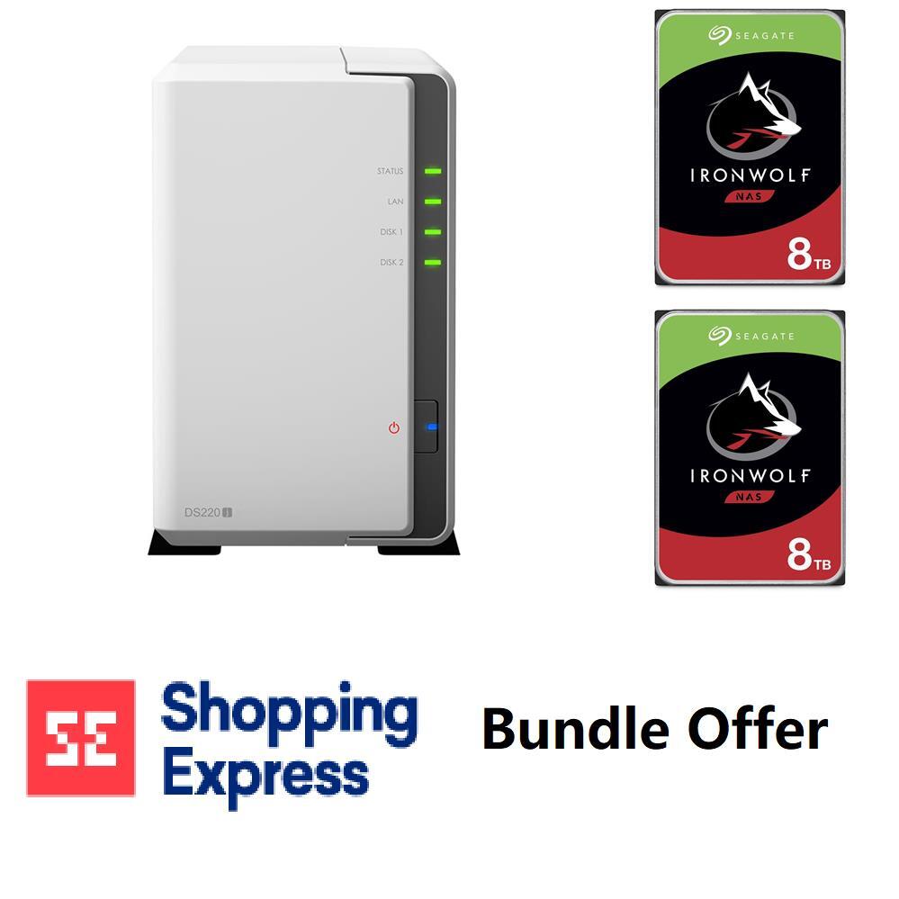 Bundle-Synology DS220J + 2x Seagate 8TB IronWolf NAS Drive