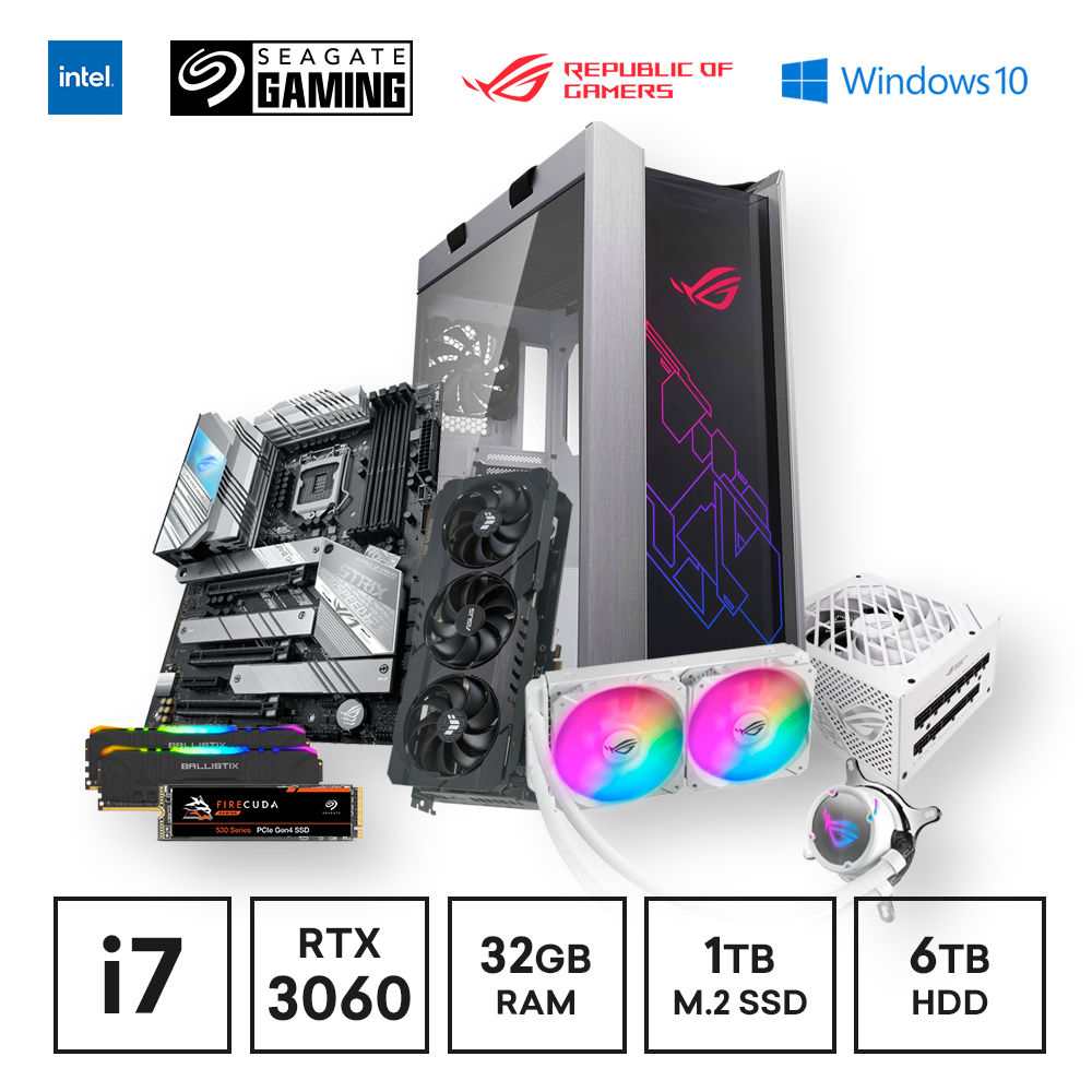 FireCuda 530 Intel i7 Asus Z590 RTX 3060 Win10 RGB Gaming PC