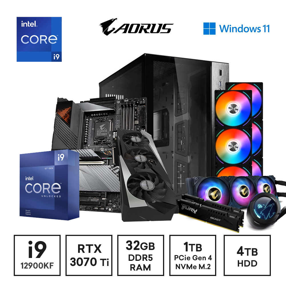 Gaming Express Intel i9 12900KF RTX3070Ti 32GB DDR5 1TB SSD 4TB HDD ...