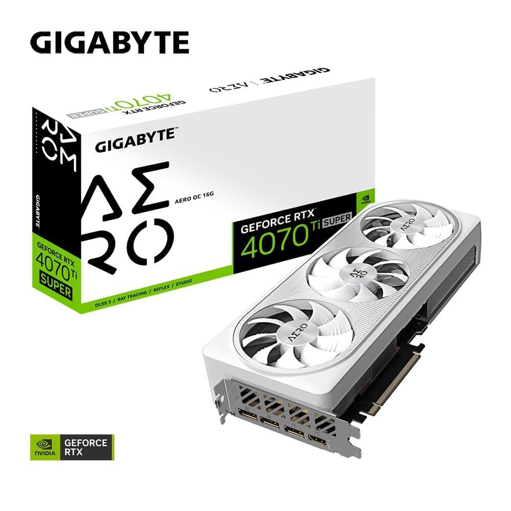 Gigabyte GeForce RTX 4070 Ti SUPER AERO OC 16GB GDDR6X RGB LED Graphics Card