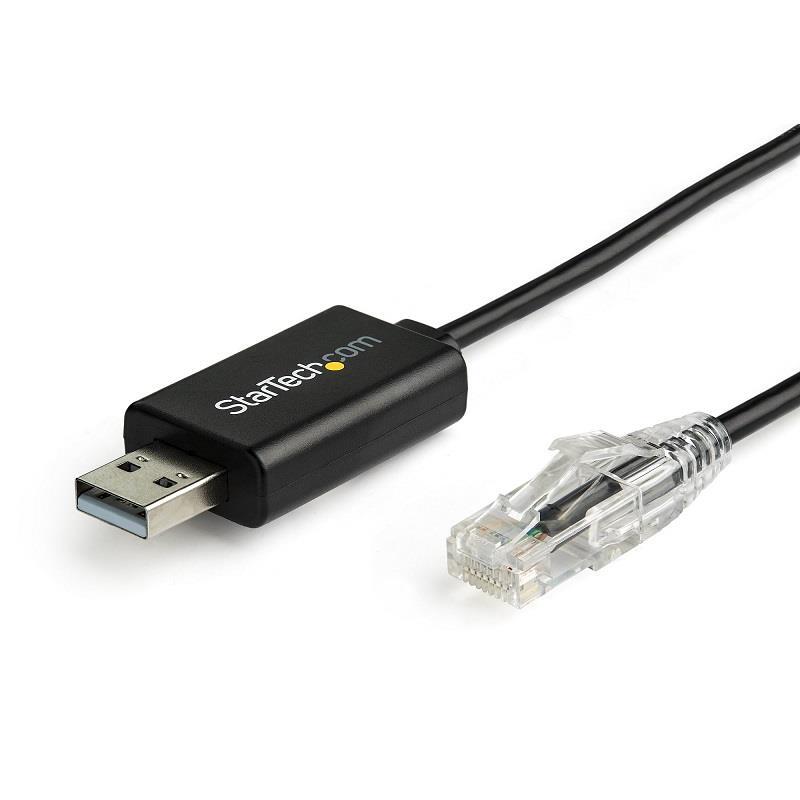 StarTech 1.8m Black Cisco USB Console to RJ45 Ethernet Rollover Cable