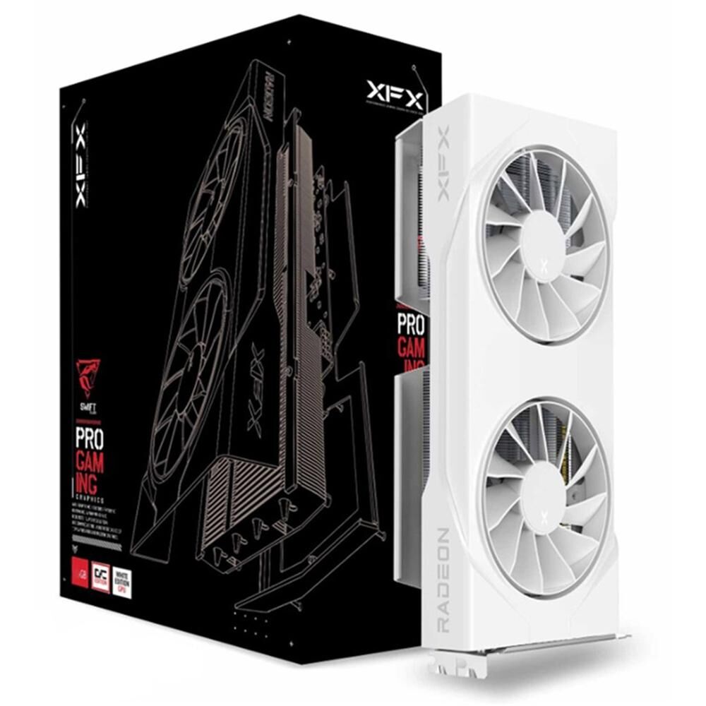 Open Box Sale -- XFX Swift Radeon RX 9060 XT OC 16GB White Gaming Edition GDDR6 Graphics Card