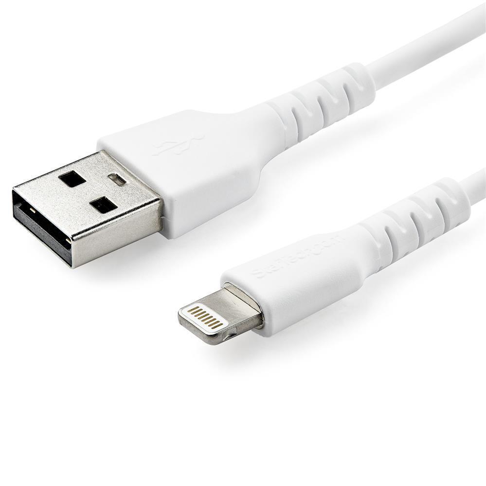 StarTech 2m Durable White USB-A to Lightning Cable