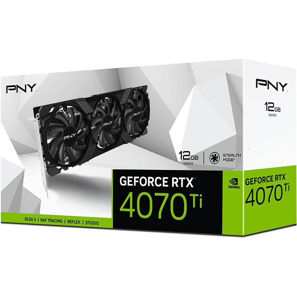 PNY GeForce RTX 4070 Ti Verto Triple Fan 12GB GDDR6X White LED Graphics Card