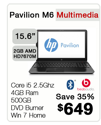 HP Pavilion M6 Laptop