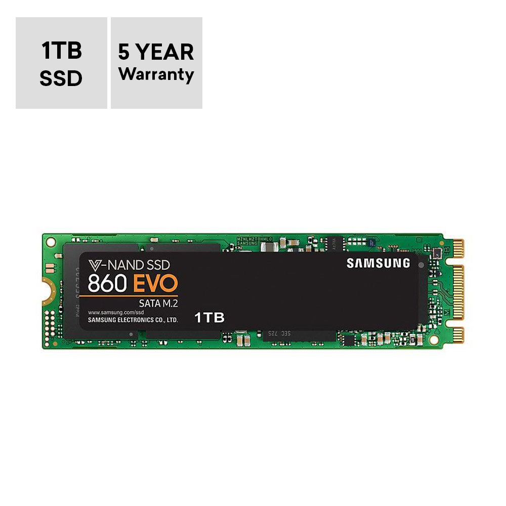 Samsung 860 Evo 1Tb M.2 / Ultra M 2 Low Orbit Flux : It features sequential read speeds of up to 550 mb/s and sequential write speeds of up to 520 mb/s, making it ideal for storing and rendering large format files such as 4k video and 3d data.