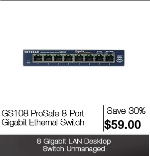 GS108 Pro-Safe 8-Port Gigabit Ethernal Switch