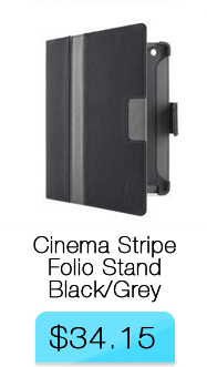 Belkin Cinema Stripe Folio with Stand Black/Grey