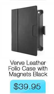 Belkin Verve Leather Folio Case With Magnets Black 