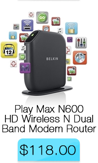 Belkin Play Max N600 HD Wireless N Dual-Band Modem Router