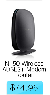 Belkin N150 Wireless ADSL 2+ Modem Router
