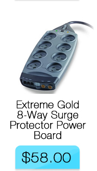 Belkin Extreme Gold 8-Way Surge Protector Power Board 
