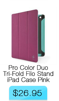 Belkin Pro Color Duo Tri-Fold Filo with Stand new iPad Case Pink
