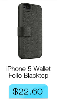 Belkin iPhone 5 Wallet Folio, Blacktop