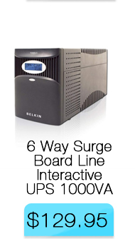 Belkin 6 Way Surge Board Line Interactive UPS 1000VA