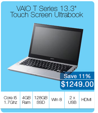 Sony VAIO T Series 13.3 Inch Touch Screen Ultrabook