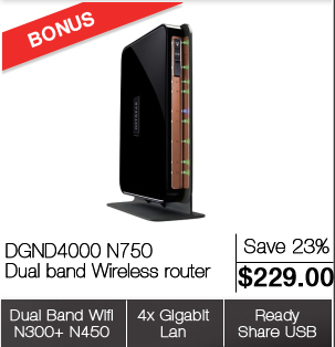 WNDR4000 N750 Wireless Dual band Gigabit router