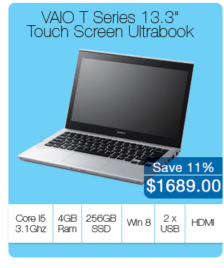 Sony VAIO T Series 13.3 Inch Touch Screen Ultrabook