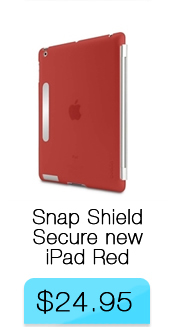 Belkin Snap Shield Secure for new iPad Red