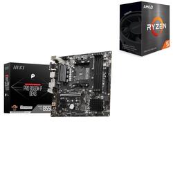Bundle -- AMD Ryzen 5 5600X AM4 CPU & MSI PRO B550M-P GEN3 AMD AM4 mATX Motherboard