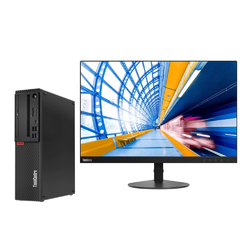 Lenovo ThinkCentre SFF i5 8GB 256GB W10P Desktop PC & ThinkVision 22.5 inch Monitor