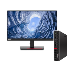 Lenovo ThinkCentre M720 Tiny i7 Desktop PC & ThinkVision T24i-20 23.8 1080P Monitor