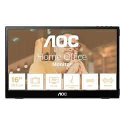 AOC 16T20 15.6" 1080p IPS USB-C Portable Monitor